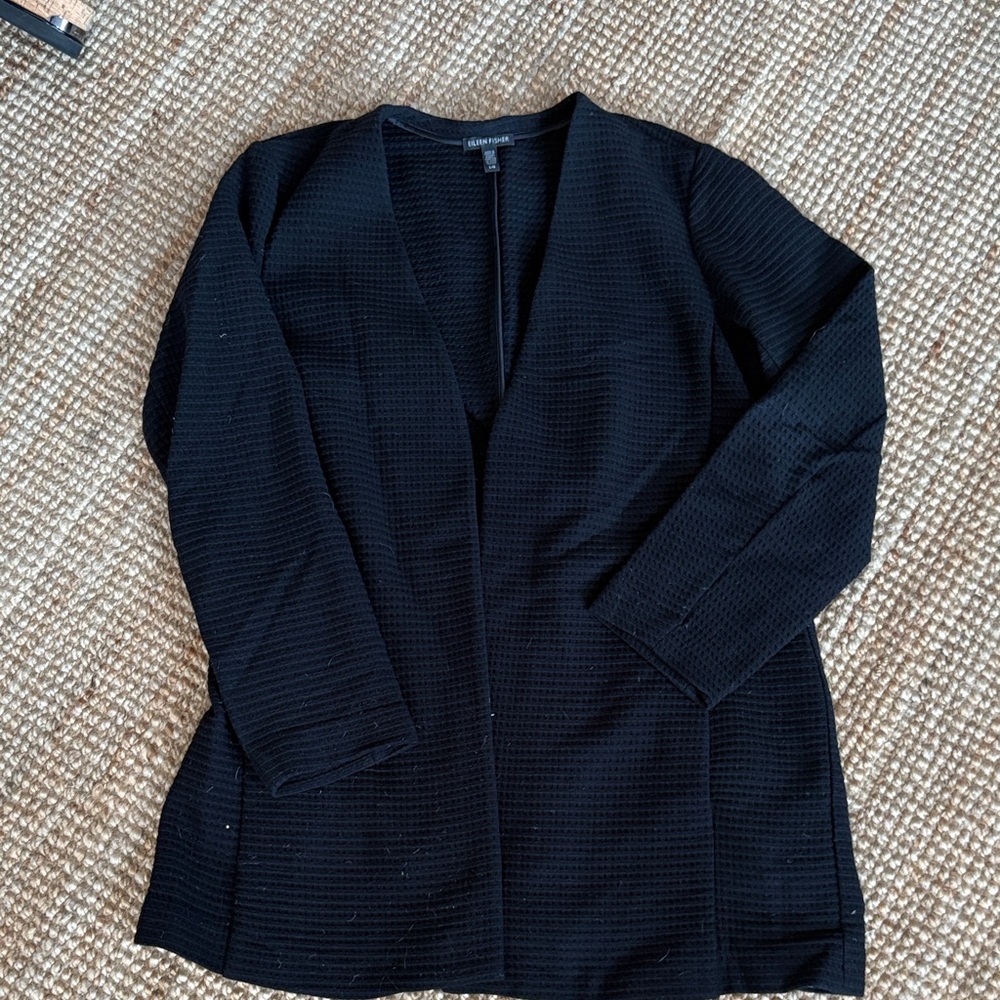 Eileen Fisher Black Textured Blazer